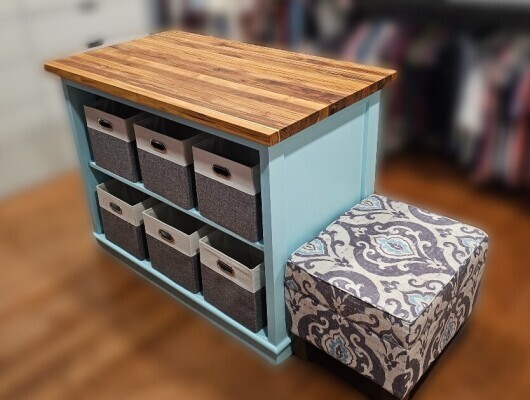 Custom Closet Island with Storage