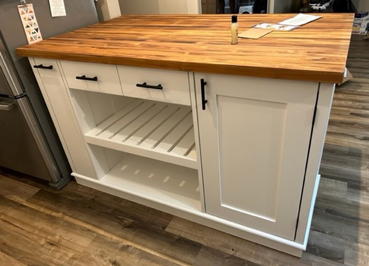 Jeffrey Kitchen Island with Spice Rack