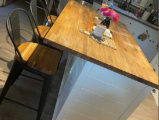 kitchen island with chairs